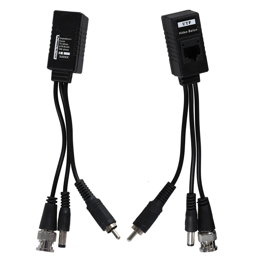 MOOL 1 Pair 3 in 1 Plug BNC Male to RJ45 Audio Video Power Balun Transceiver for CCTV Camera
MOOL 1 Pair 3 in 1 Plug BNC Male to RJ45 Audio Video Power Balun Transceiver for CCTV Camera