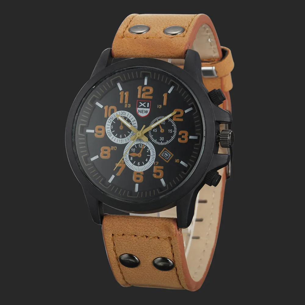 2019 New Style Vintage Men's watch Waterproof male clock Date Leather Strap Sport Quartz Army Watch wrist watch reloj femenino
2019 New Style Vintage Men's watch Waterproof male clock Date Leather Strap Sport Quartz Army Watch wrist watch reloj femenino
