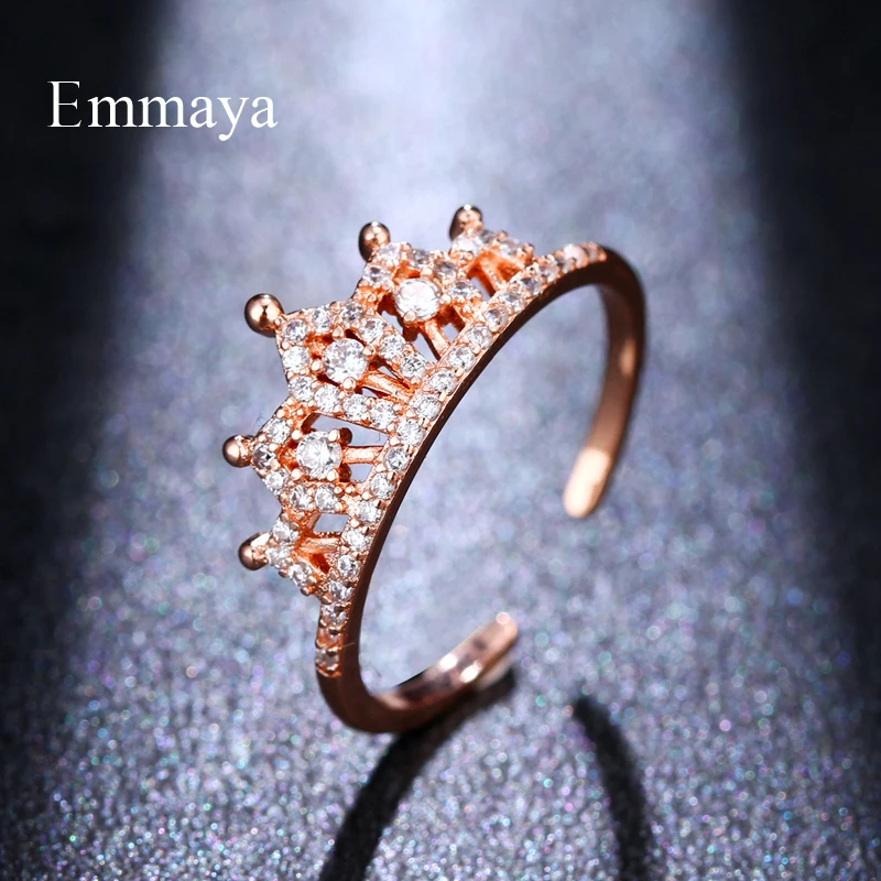Emmaya Charming Crown Shape Romantic Rose Gold Color Cubic Zircon Fascinating Ring Perfect Wedding For Lady And Girls Present
Emmaya Charming Crown Shape Romantic Rose Gold Color Cubic Zircon Fascinating Ring Perfect Wedding For Lady And Girls Present