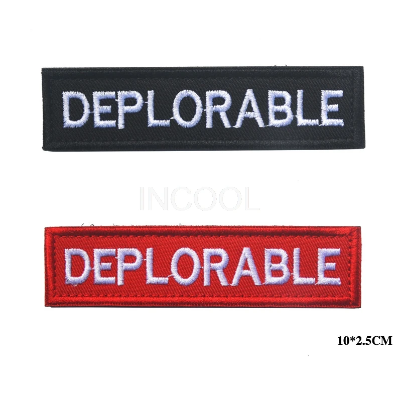 3D DEPLORABLE Embroidery Patch American US Army Military Morale Patch Tactical Emblem Badges Embroidery Patches For Clothing
3D DEPLORABLE Embroidery Patch American US Army Military Morale Patch Tactical Emblem Badges Embroidery Patches For Clothing