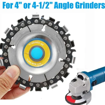 Drillpro 4 Inch 14 Teeth Grinder Chain Disc 16mm Arbor Wood Carving Disc For 100/115 Angle Grinder
Drillpro 4 Inch 14 Teeth Grinder Chain Disc 16mm Arbor Wood Carving Disc For 100/115 Angle Grinder