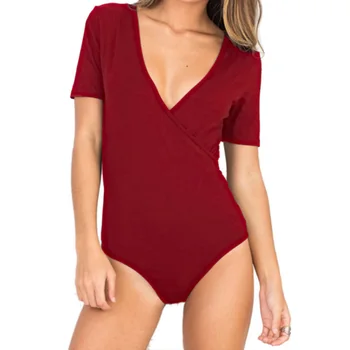 Women Sexy Deep V Bodysuits Sexy Bodycon Skinny Bodysuits Long & Short Sleeve Rompers
Women Sexy Deep V Bodysuits Sexy Bodycon Skinny Bodysuits Long & Short Sleeve Rompers