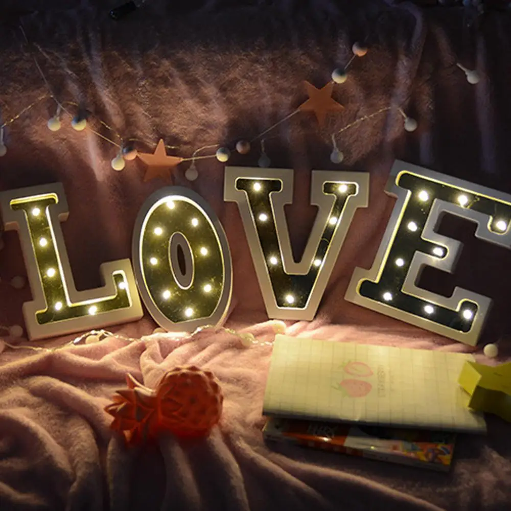 Alphabet Letter Lights LED Light Up White Plastic Letters Standing Hanging Wedding Party Display Light Marriage Tool #007
Alphabet Letter Lights LED Light Up White Plastic Letters Standing Hanging Wedding Party Display Light Marriage Tool #007
