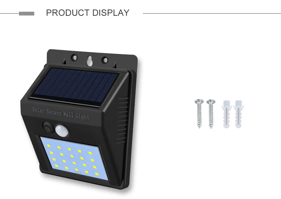 LED Solar Power Garden Light Outdoor PIR Motion Sensor Solar Wall Light (12)