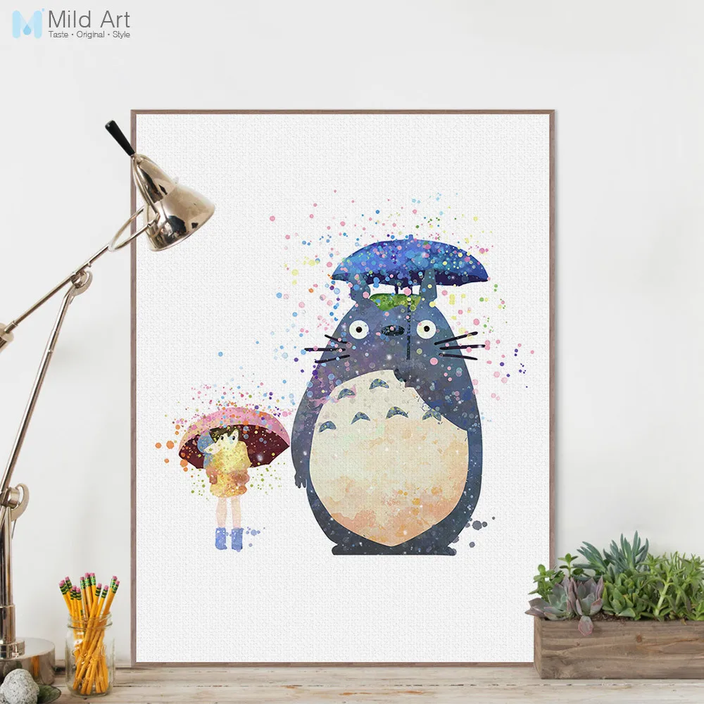 Watercolor Miyazaki Cartoon Anime Totoro Kawaii Animal Canvas A4 Art Print Poster Wall Picture Kids Room Decor Painting Custom
Watercolor Miyazaki Cartoon Anime Totoro Kawaii Animal Canvas A4 Art Print Poster Wall Picture Kids Room Decor Painting Custom