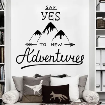 Motivation Quotes say Yes to new Adventure Mountain Travel Wall Decal Art Decor Sticker Removable House Decoration
Motivation Quotes say Yes to new Adventure Mountain Travel Wall Decal Art Decor Sticker Removable House Decoration