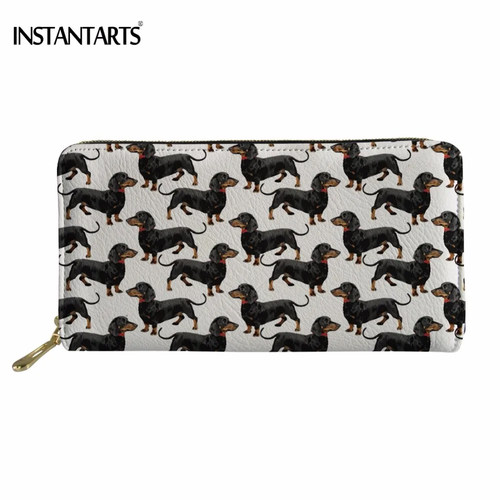 INSTANTARTS Woman's Long PU Leather Wallet Cute 3D Dog Dachshund Pattern Lady Zipper Purse Brand Designer 3D Credit Card Holder
INSTANTARTS Woman's Long PU Leather Wallet Cute 3D Dog Dachshund Pattern Lady Zipper Purse Brand Designer 3D Credit Card Holder