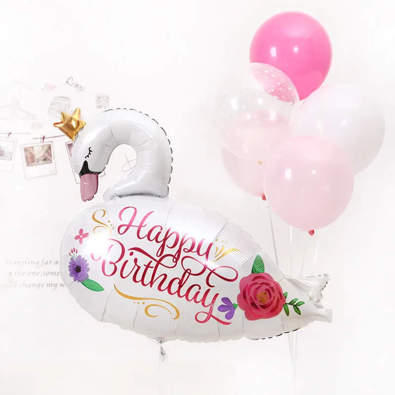 1pcs Large white swan balloon flamingo Crown ballons happy Birthday Party Decorations baby shower girl Gift animals Big globos
1pcs Large white swan balloon flamingo Crown ballons happy Birthday Party Decorations baby shower girl Gift animals Big globos