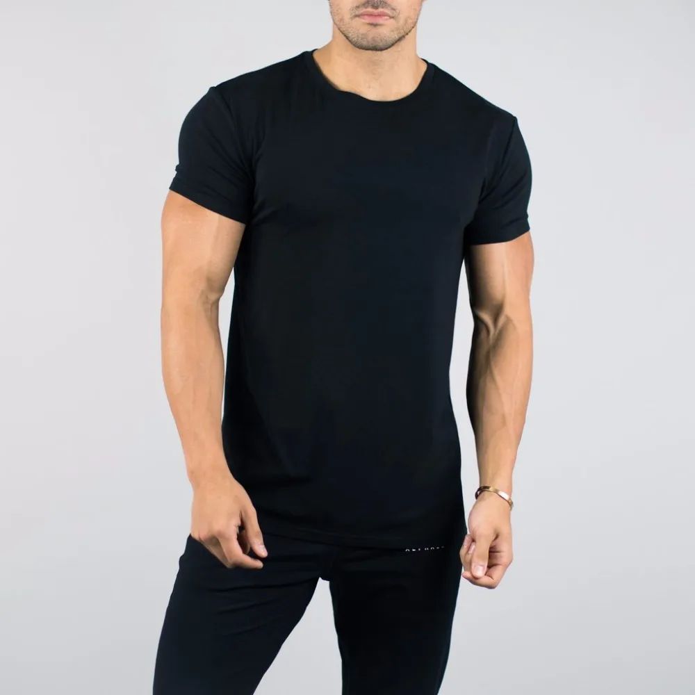 Fashion Men Solid Color T Shirt Short Sleeve Casual Streetwear Shirts Fitness Bodybuilding Slim Simple Black White Clothing
Fashion Men Solid Color T Shirt Short Sleeve Casual Streetwear Shirts Fitness Bodybuilding Slim Simple Black White Clothing