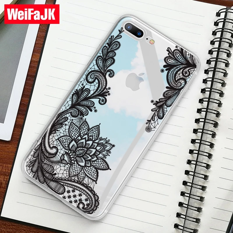 WeiFaJK Lace Phone Case for iPhone 8 7 6 Plus 6s 5 5s Silicone Soft Coque TPU Clear Cover Case for iPhone 6 7 Plus 8 Plus X Case
WeiFaJK Lace Phone Case for iPhone 8 7 6 Plus 6s 5 5s Silicone Soft Coque TPU Clear Cover Case for iPhone 6 7 Plus 8 Plus X Case