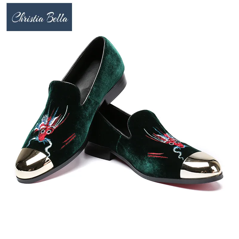 Christia Bella New Style Fashion Men Loafers Dragon Embroidery Handmade Men Velvet Shoes Party and Wedding Men's Flats Shoes
Christia Bella New Style Fashion Men Loafers Dragon Embroidery Handmade Men Velvet Shoes Party and Wedding Men's Flats Shoes