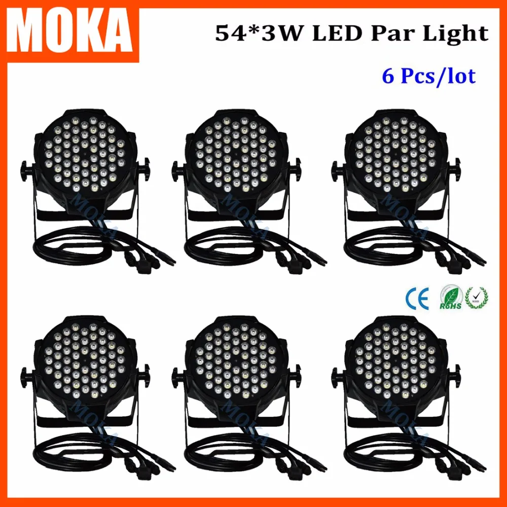 6PCS/LOT 54*3W Par Led Light Led Disco Stage Lighting Effect DMX Par for Disco DJ Club Party Stage Show
6PCS/LOT 54*3W Par Led Light Led Disco Stage Lighting Effect DMX Par for Disco DJ Club Party Stage Show