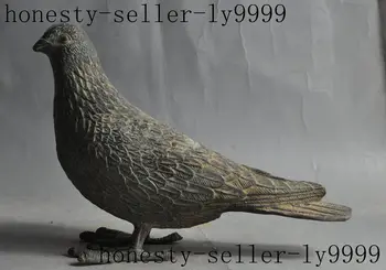 8" old chinese fengshui bronze animal Pigeon Dove of peace bird statue Sculpture
8" old chinese fengshui bronze animal Pigeon Dove of peace bird statue Sculpture