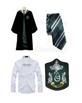 Free Shipping Harry Slytherin Cosplay Robe Cloak Shirt Necktie Badge for Halloween and Christmas
Free Shipping Harry Slytherin Cosplay Robe Cloak Shirt Necktie Badge for Halloween and Christmas
