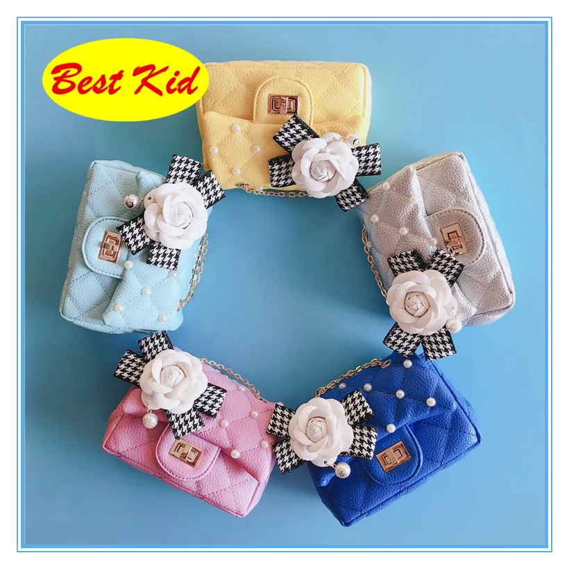 BestKid Bags! Newest Brand Flower Bead bags for Childrens Kids Small Shoulder Bag Toddlers Mini Purse Little baby SMT046 |