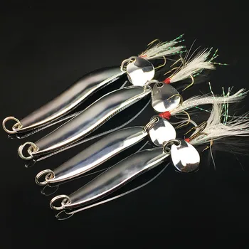 12 Pcs Metal Sequins Fishing Lure Spoon Lure Noise Paillette Hard Baits with Feather Treble Hook Pesca 5/7/10/13g Silver Gold
12 Pcs Metal Sequins Fishing Lure Spoon Lure Noise Paillette Hard Baits with Feather Treble Hook Pesca 5/7/10/13g Silver Gold
