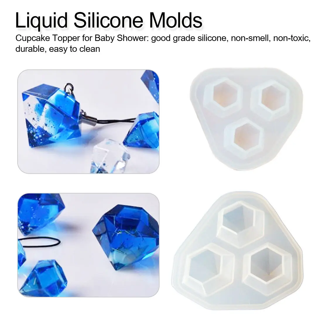 1PC Transparent Decorative UV Resin Handcraft Mold Liquid Silicone Molds for Making Jewelry Handcraft Pendant Tools
1PC Transparent Decorative UV Resin Handcraft Mold Liquid Silicone Molds for Making Jewelry Handcraft Pendant Tools