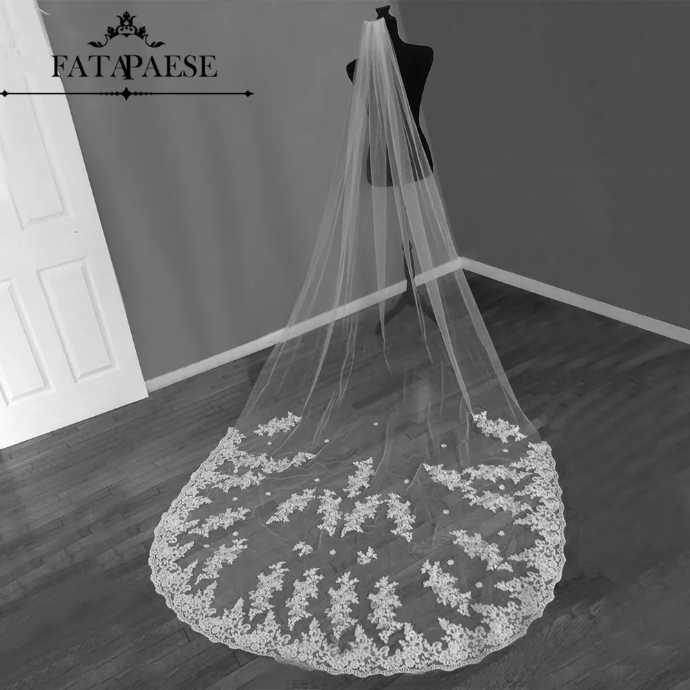 Romantic White Ivory 3 M Long Wedding Veils Lace Appliques 2019 Wedding Accessories One Layer Bridal Veils voile de mariee
Romantic White Ivory 3 M Long Wedding Veils Lace Appliques 2019 Wedding Accessories One Layer Bridal Veils voile de mariee