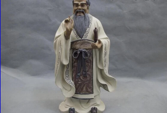 S0067 16 China Folk Pottery WuCai porcelain Famous Confucius Kong Zi KongZi God Statue D0318
S0067 16 China Folk Pottery WuCai porcelain Famous Confucius Kong Zi KongZi God Statue D0318