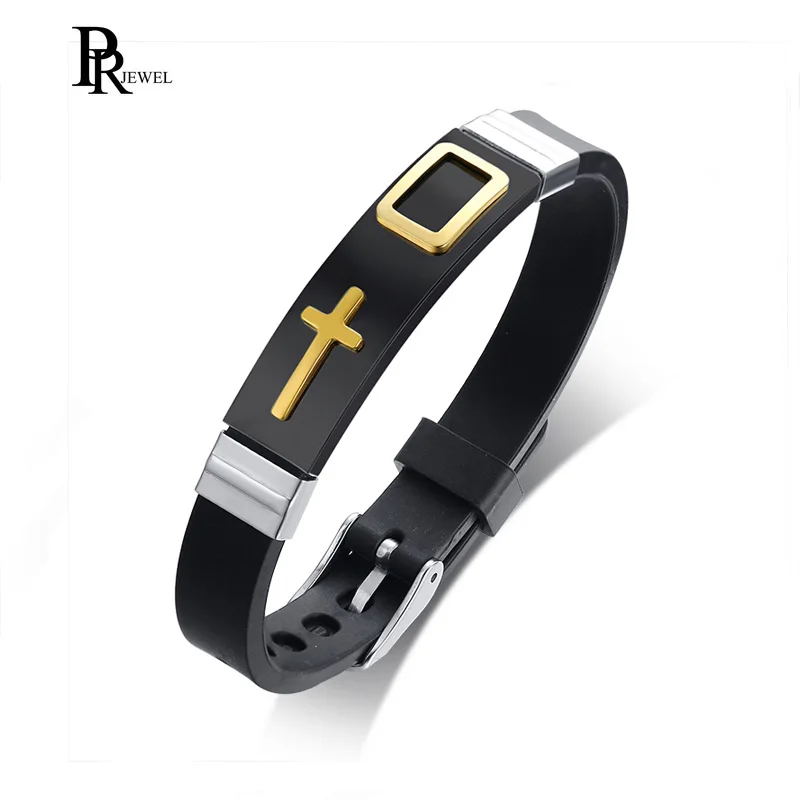Stainless Steel Silicone Leather Bracelet New Fashion Belt Buckle Men's Bangle Cross Bracelet Jewelry Adjustable
Stainless Steel Silicone Leather Bracelet New Fashion Belt Buckle Men's Bangle Cross Bracelet Jewelry Adjustable