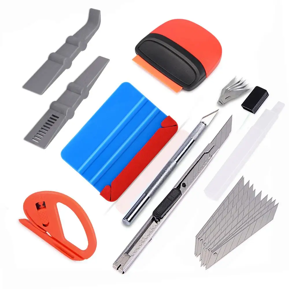 FOSHIO Vinyl Car Wrap Squeegee Scraper Carbon Fiber Film Cutter Knife Kit Sticker Wrapping Stick Tool Auto Window Tint Tool Set
FOSHIO Vinyl Car Wrap Squeegee Scraper Carbon Fiber Film Cutter Knife Kit Sticker Wrapping Stick Tool Auto Window Tint Tool Set