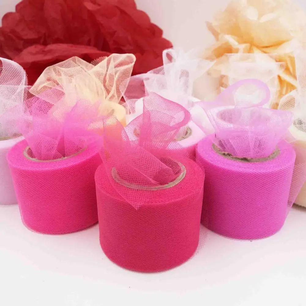Фото 22M Colorful Shiny Crystal Tulle Roll Organza Sheer Gauze DIY Girls Tutu Skirt Gift Wedding Party Decor Baby Shower Supply | Дом и сад