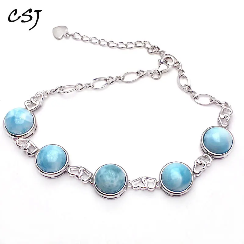 CSJ Natural Blue Larimar Bracelet Sterling 925 Silver High Quality Larimar Bangle Fine Jewelry Women Femme Wedding Party Gift
CSJ Natural Blue Larimar Bracelet Sterling 925 Silver High Quality Larimar Bangle Fine Jewelry Women Femme Wedding Party Gift