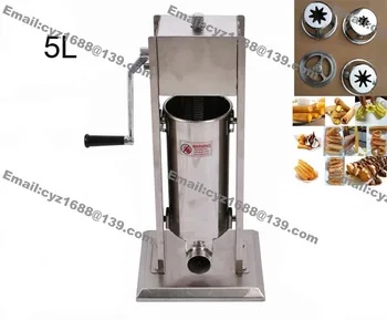 Free Shipping 5L Stainless Steel Heavy-duty Hand Operated Churros Spanish Doughnuts Machine Churro Maker Filler
Free Shipping 5L Stainless Steel Heavy-duty Hand Operated Churros Spanish Doughnuts Machine Churro Maker Filler