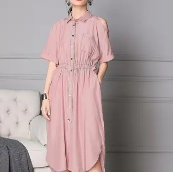 2019 Summer Shirt Dress Single-Breasted Elegant Work Office Ladies OL Women Party Dress Vestidos
2019 Summer Shirt Dress Single-Breasted Elegant Work Office Ladies OL Women Party Dress Vestidos