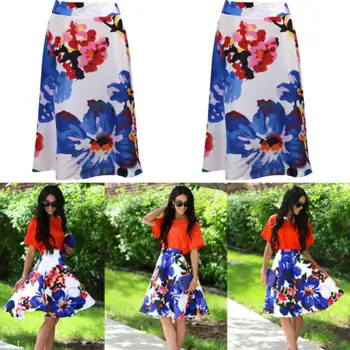 Fashion Women Flared Skirt Floral Print Knee Lenght Skirt Summer High Waist Vestido Sexy Ladies A-line Flared Pleated Skirt
Fashion Women Flared Skirt Floral Print Knee Lenght Skirt Summer High Waist Vestido Sexy Ladies A-line Flared Pleated Skirt