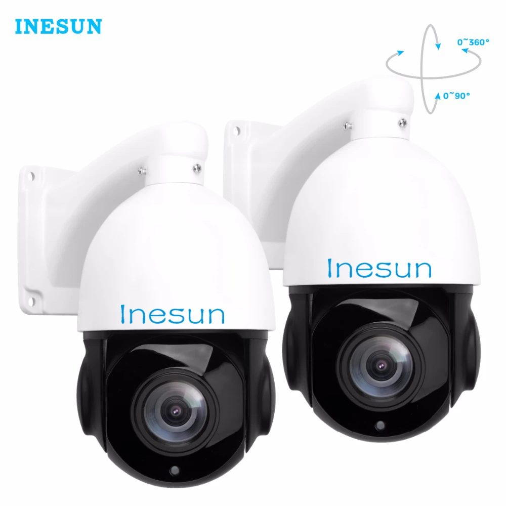 Inesun 5MP PoE PTZ IP Camera Super HD 2592x1944 Outdoor Network Onvif Speed Dome 30X Optical Zoom 80m IR Night Vision -2 Pack
Inesun 5MP PoE PTZ IP Camera Super HD 2592x1944 Outdoor Network Onvif Speed Dome 30X Optical Zoom 80m IR Night Vision -2 Pack