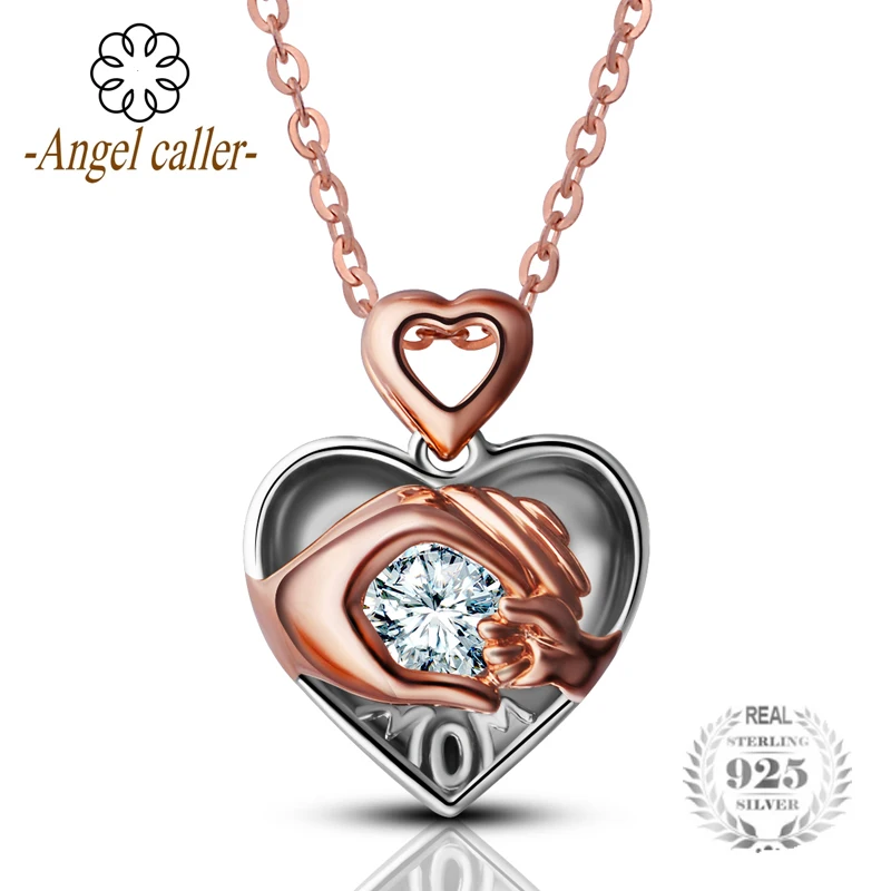 Angel Caller Real 925 Sterling Silver Heart Necklace Dancing Zircon Pendant Women Fashion Fine Jewelry Mother's Day Gift CYD041
Angel Caller Real 925 Sterling Silver Heart Necklace Dancing Zircon Pendant Women Fashion Fine Jewelry Mother's Day Gift CYD041