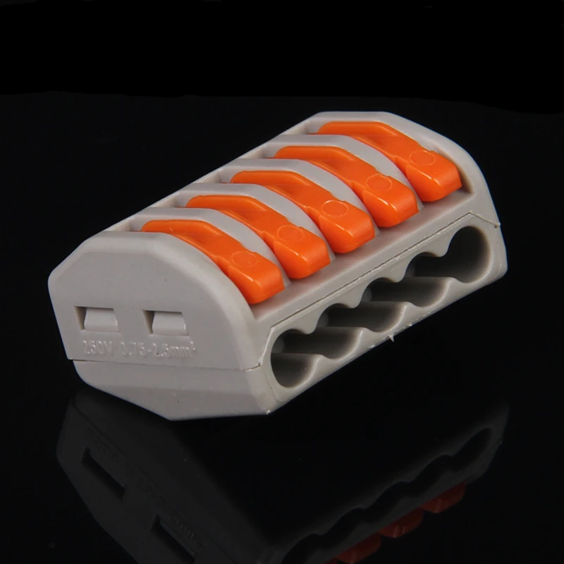 WAGO 5 pin 10 pcs 222-415 PCT-215 type Universal Compact Wire Connector Conductor Terminal Block 0.08-2.5million square
WAGO 5 pin 10 pcs 222-415 PCT-215 type Universal Compact Wire Connector Conductor Terminal Block 0.08-2.5million square