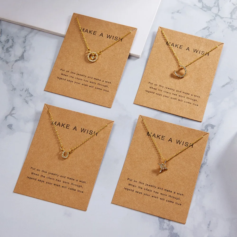 Rinhoo 19 style Minimalist Pendant Short Chain Choker Necklace For Women Golden Wish Necklace With Card Jewelry Gift
Rinhoo 19 style Minimalist Pendant Short Chain Choker Necklace For Women Golden Wish Necklace With Card Jewelry Gift
