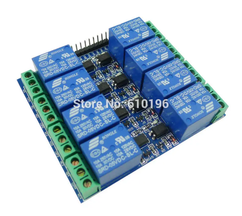 5V 10A 8 Channel Optical Coupling Isolation Relay Module With Optocouplers For Arduino 10PCS/LOT
5V 10A 8 Channel Optical Coupling Isolation Relay Module With Optocouplers For Arduino 10PCS/LOT