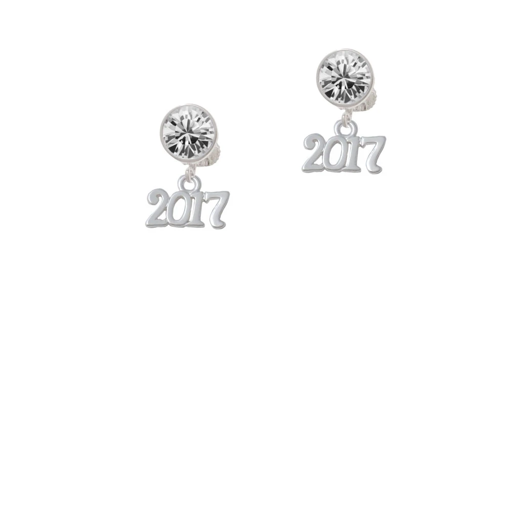 Horizontal Year - 2017 - Crystal Clip On Earrings (1)