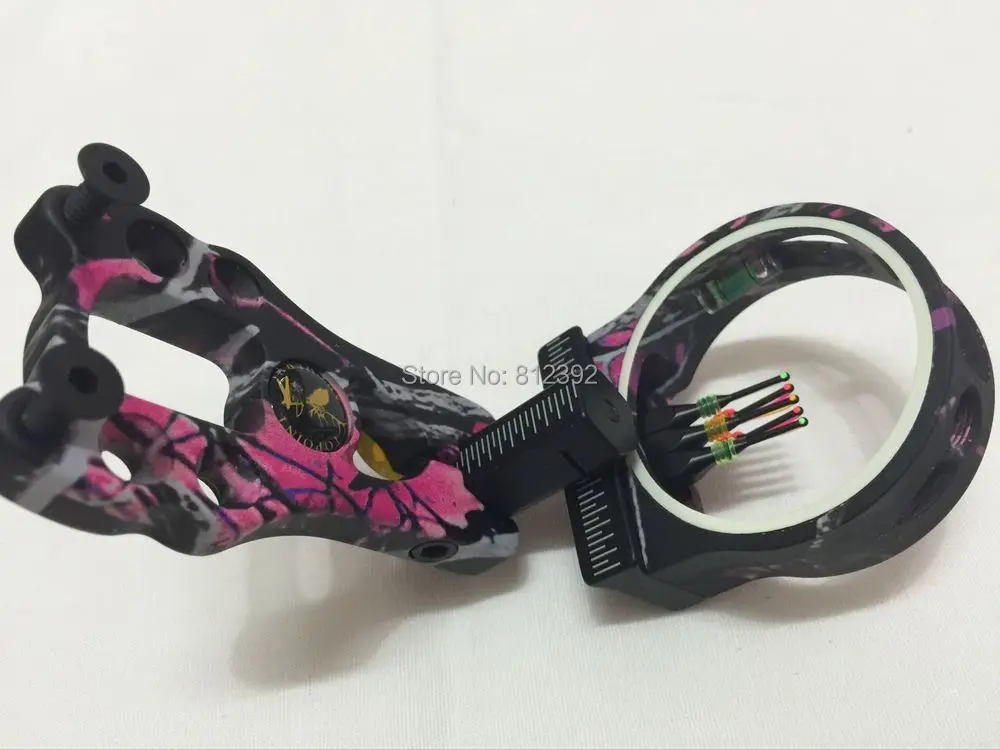 1PK TP1550- pink camo 5 0.029" optic fiber pin sight for compound bow archery hunting
1PK TP1550- pink camo 5 0.029" optic fiber pin sight for compound bow archery hunting