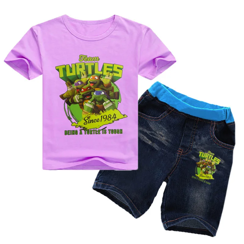 Summer Children's Suit 2019 Children's Clothing New Boy Short-sleeved T-shirt Ninja Turtle Girls Sports Suit Kids Costume
Summer Children's Suit 2019 Children's Clothing New Boy Short-sleeved T-shirt Ninja Turtle Girls Sports Suit Kids Costume