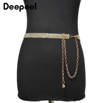 Deepeel 1pc 1.5X120cm Female Metal Waist Chain Fashion Luxury Rhinestone Belt Gold Silver Alloy Chain Crystal Decor Cummerbunds
Deepeel 1pc 1.5X120cm Female Metal Waist Chain Fashion Luxury Rhinestone Belt Gold Silver Alloy Chain Crystal Decor Cummerbunds