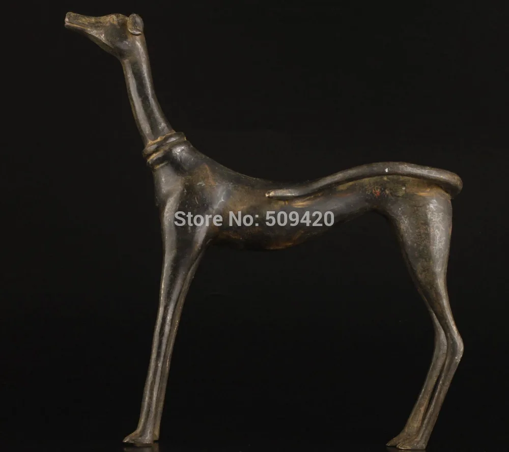 Vintage Collection Old Handmade Bronze Art Casting Long Neck Dog Statues 
Vintage Collection Old Handmade Bronze Art Casting Long Neck Dog Statues