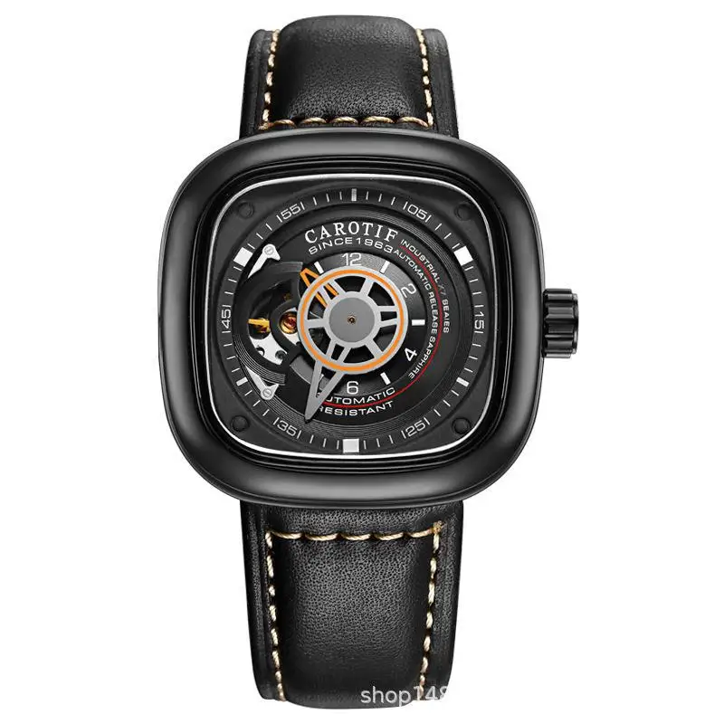 Luxury Men's Watch Leather Waterproof Pin Buckle Hollow Square Stainless Steel Alloy Luminous Machinery Fashion Men's Watch
Luxury Men's Watch Leather Waterproof Pin Buckle Hollow Square Stainless Steel Alloy Luminous Machinery Fashion Men's Watch