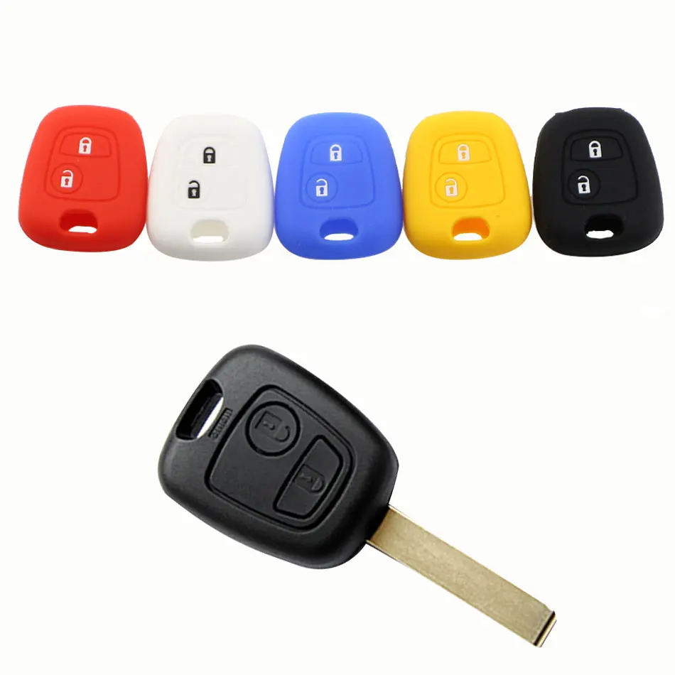 Silicone Car Key Cover Holder for Peugeot 106 107 206 307 207 408 for Citroen C2 C3 C4 Soft Rubber 2 Button Key Fob Case Shell
Silicone Car Key Cover Holder for Peugeot 106 107 206 307 207 408 for Citroen C2 C3 C4 Soft Rubber 2 Button Key Fob Case Shell