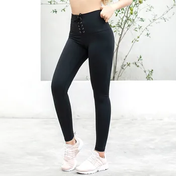 Women Lace Up High Waist Yoga Pants Compression Skinny Jogging Sports Sweatpants Female Training Fitness Trousers White Black
Women Lace Up High Waist Yoga Pants Compression Skinny Jogging Sports Sweatpants Female Training Fitness Trousers White Black