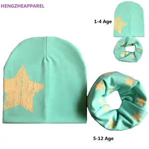 HENGZHEAPPAREL Baby Cotton Hat Scarf Set Child Caps beanies HENGZHEAPPAREL Baby Cotton Hat Scarf Set Child Caps beanies