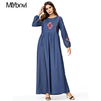 2018 Fashion Women Muslim Dress O Neck Long Plus Size 4XL Floral Dress Islamic Saudi Arabia Dresses Abaya Turkish Dubai Dress
2018 Fashion Women Muslim Dress O Neck Long Plus Size 4XL Floral Dress Islamic Saudi Arabia Dresses Abaya Turkish Dubai Dress