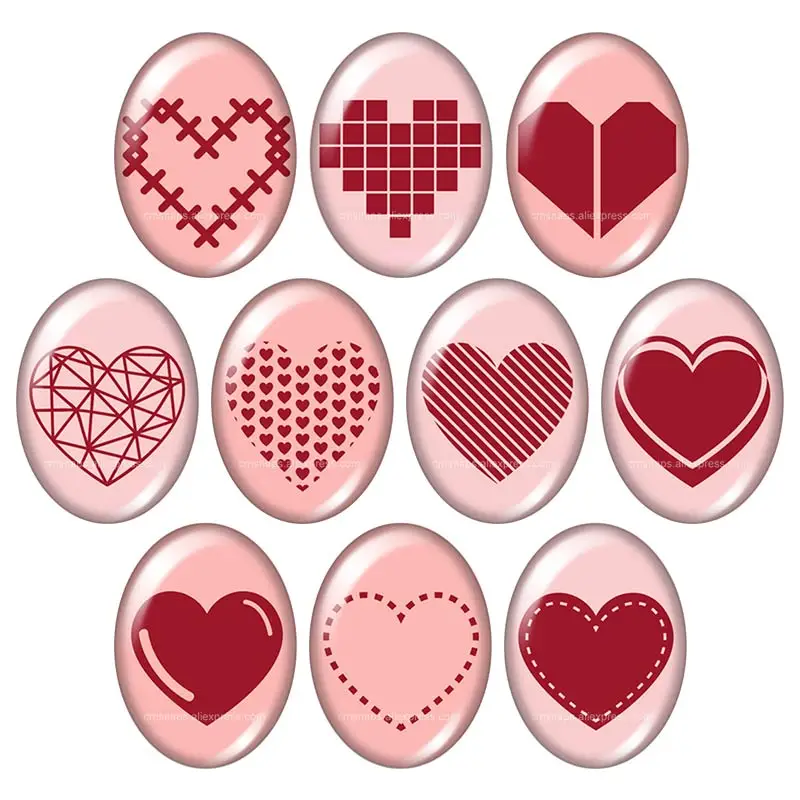 Beauty Pink Hearts Love 13x18mm/18x25mm/30x40mm mixed Oval photo glass cabochon demo flat back Jewelry findings TB0104
Beauty Pink Hearts Love 13x18mm/18x25mm/30x40mm mixed Oval photo glass cabochon demo flat back Jewelry findings TB0104