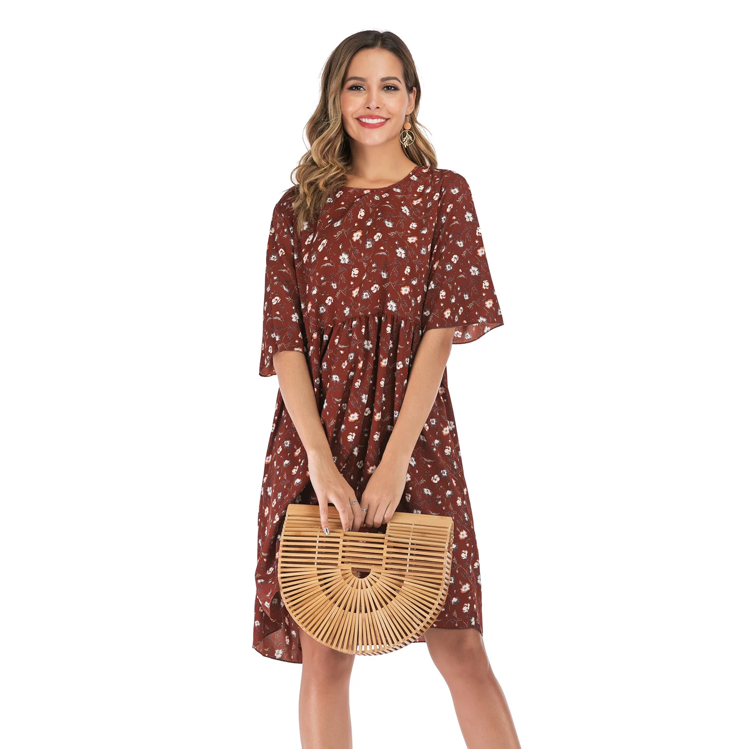 2019 Summer New Women's Printing Chiffon Size Splice Dress Maternity Dress Office Lady Dresses Woman Party Night Clothes
2019 Summer New Women's Printing Chiffon Size Splice Dress Maternity Dress Office Lady Dresses Woman Party Night Clothes