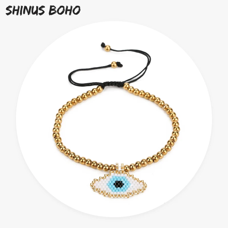 SHINUSBOHO Fashion Fatima Devil's Blue Eye Strand Bracelet Women Men Pulsera Faceted Bead Statement Bracelet Female Accessories
SHINUSBOHO Fashion Fatima Devil's Blue Eye Strand Bracelet Women Men Pulsera Faceted Bead Statement Bracelet Female Accessories