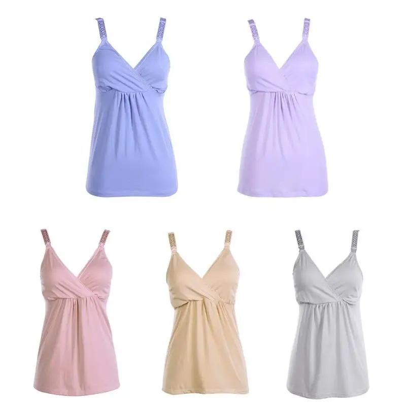 Summer Women Maternity Clothes Sleeveless Nursing Breastfeeding Top Vest 
Summer Women Maternity Clothes Sleeveless Nursing Breastfeeding Top Vest