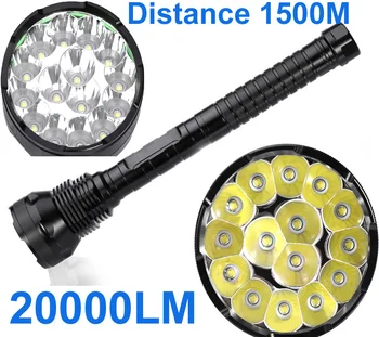 20000 lumens light 15XT6 LED flashlamp 15x CREE XM-L T6 LED Flashlight Torch Lamp Light For Hunting Camping
20000 lumens light 15XT6 LED flashlamp 15x CREE XM-L T6 LED Flashlight Torch Lamp Light For Hunting Camping